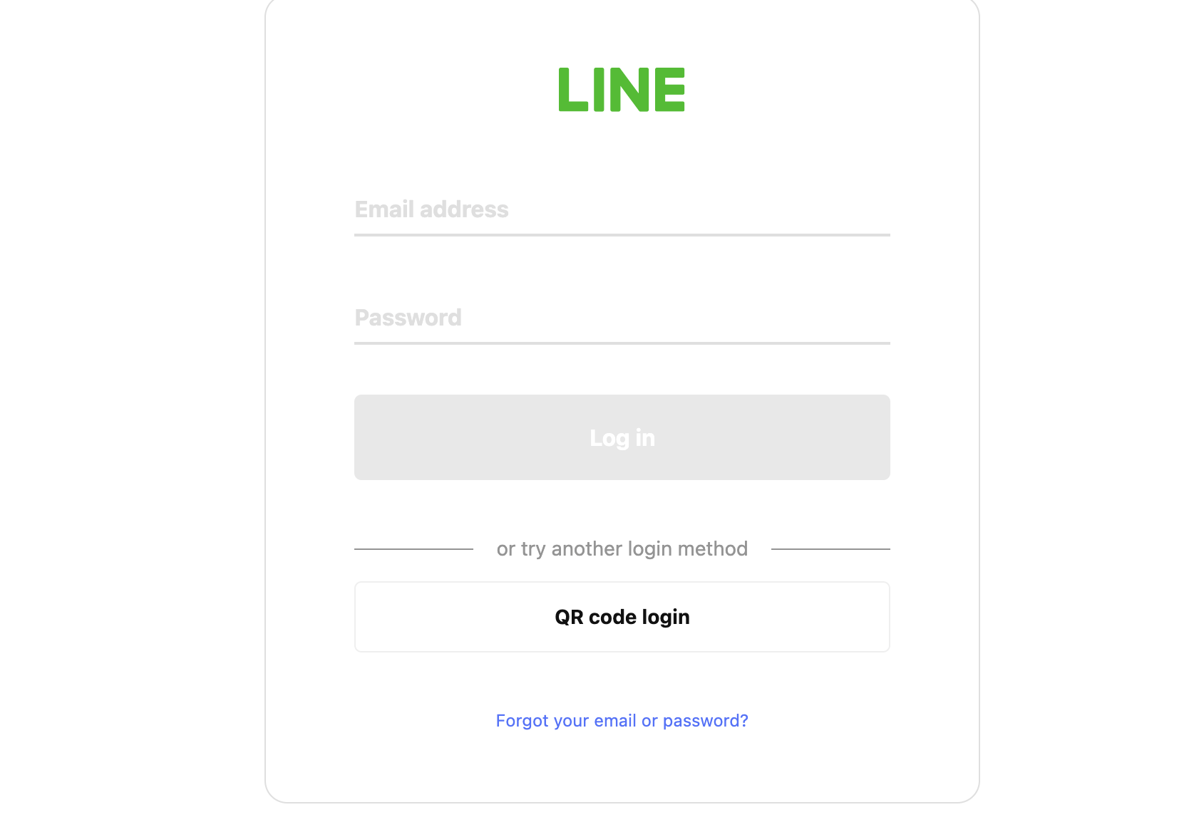 使用帳號密碼登入line