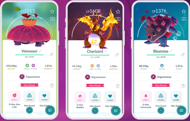 準備極巨化寶可夢