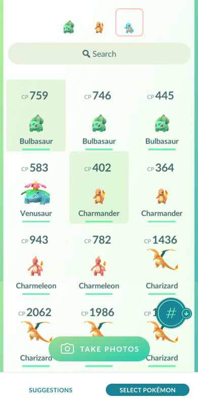 take a picture of your own pokemon