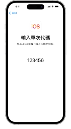 輸入 iPhone 顯示的代碼